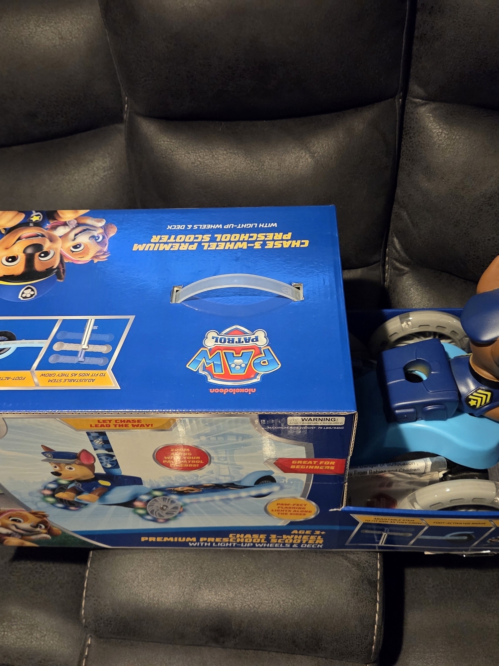 PAW Patrol Chase 3-Wheel Premium Preschool Scooter - Blue